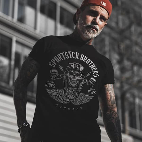 t-shirt tête de mort