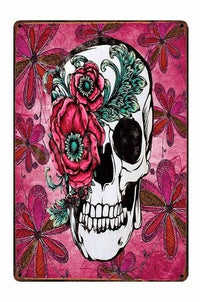 Thumbnail for Poster Skull Flowers