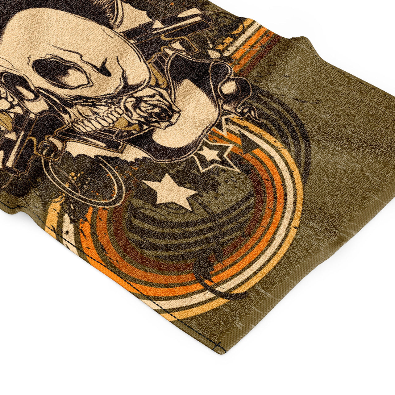 Serviette Tête de Mort Punk