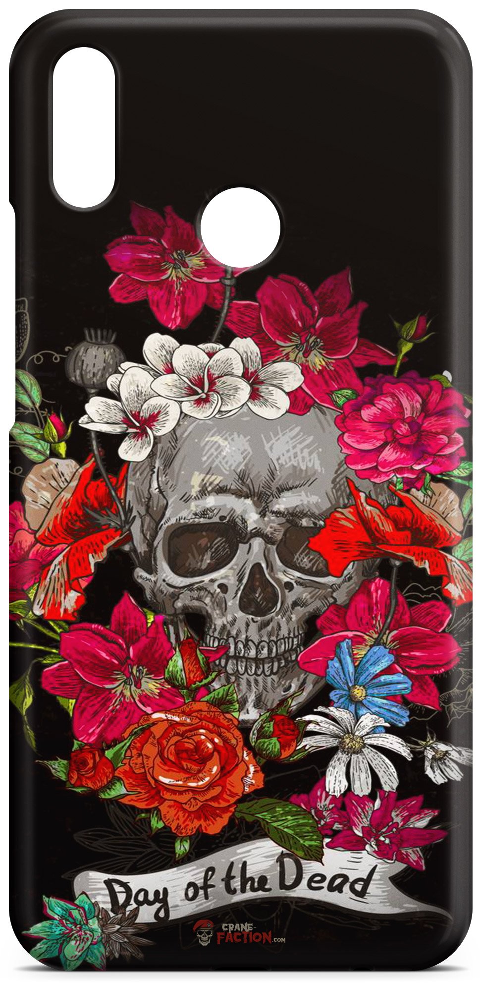 Coque Tête de Mort Huawei <br/> Fleurs