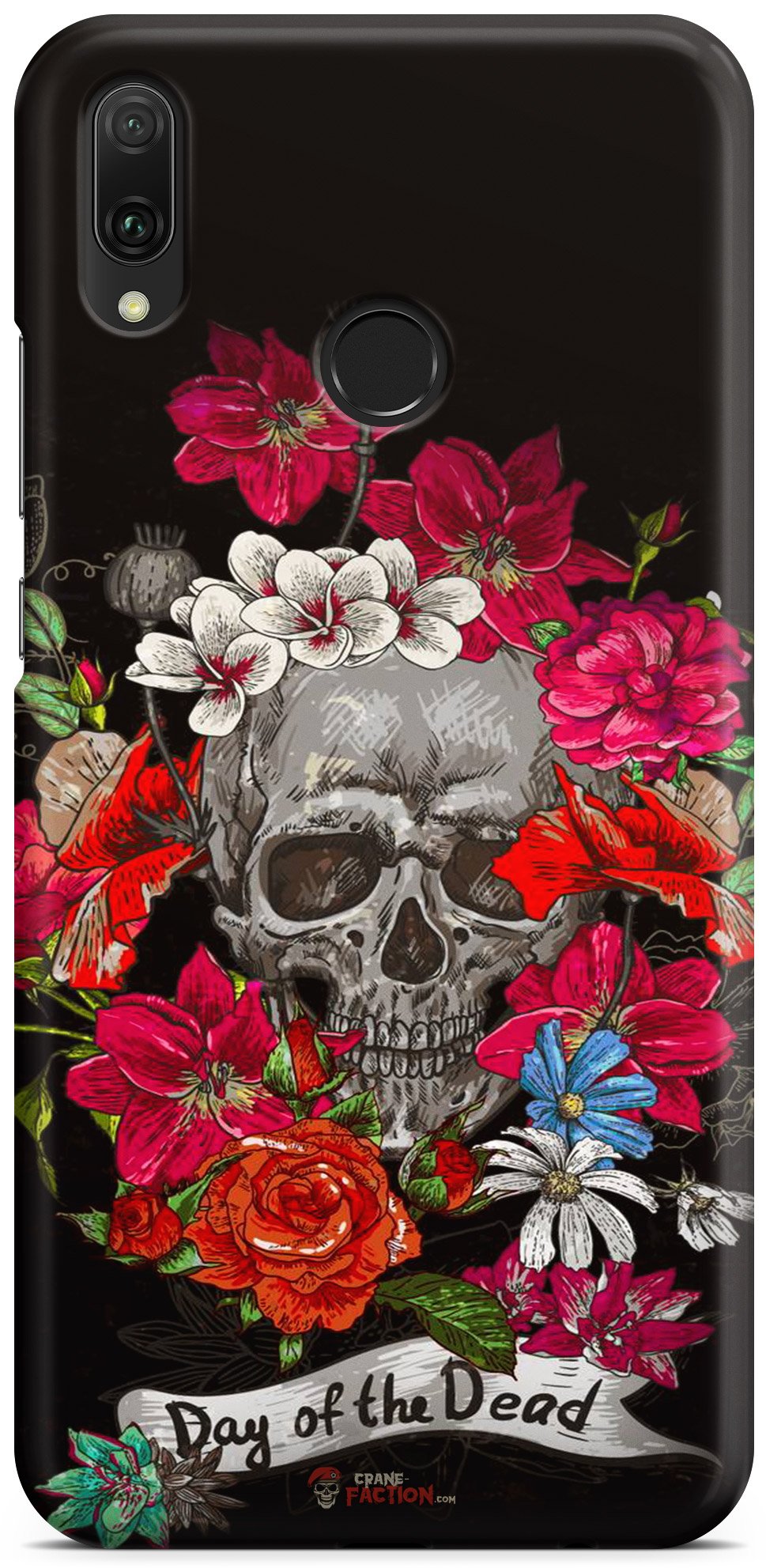 Coque Tête de Mort Huawei <br/> Fleurs