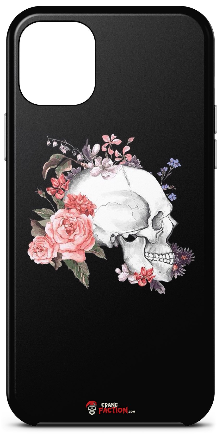 Coque Tête de Mort Fleurs (iPhone)