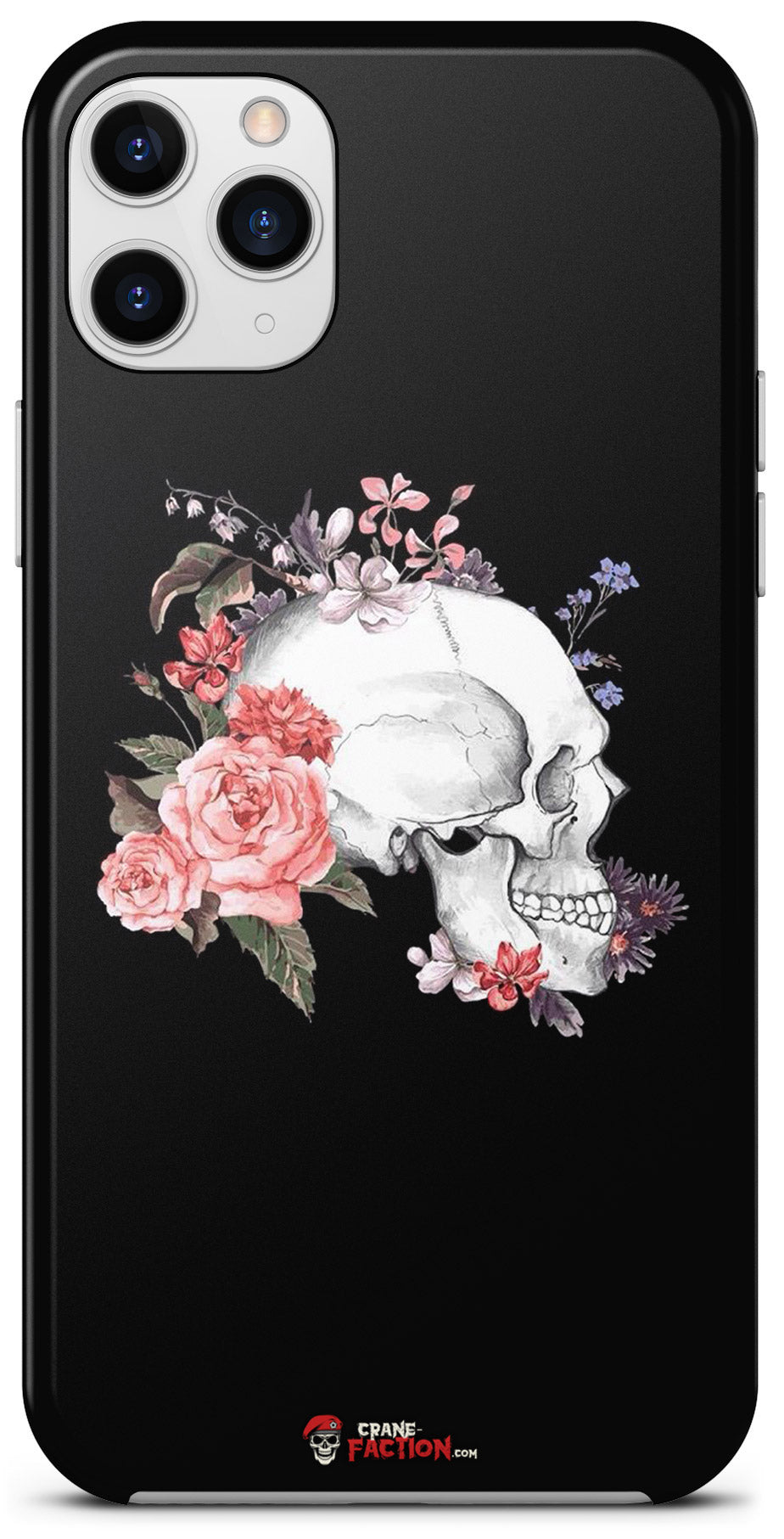 Coque Tête de Mort Fleurs (iPhone)