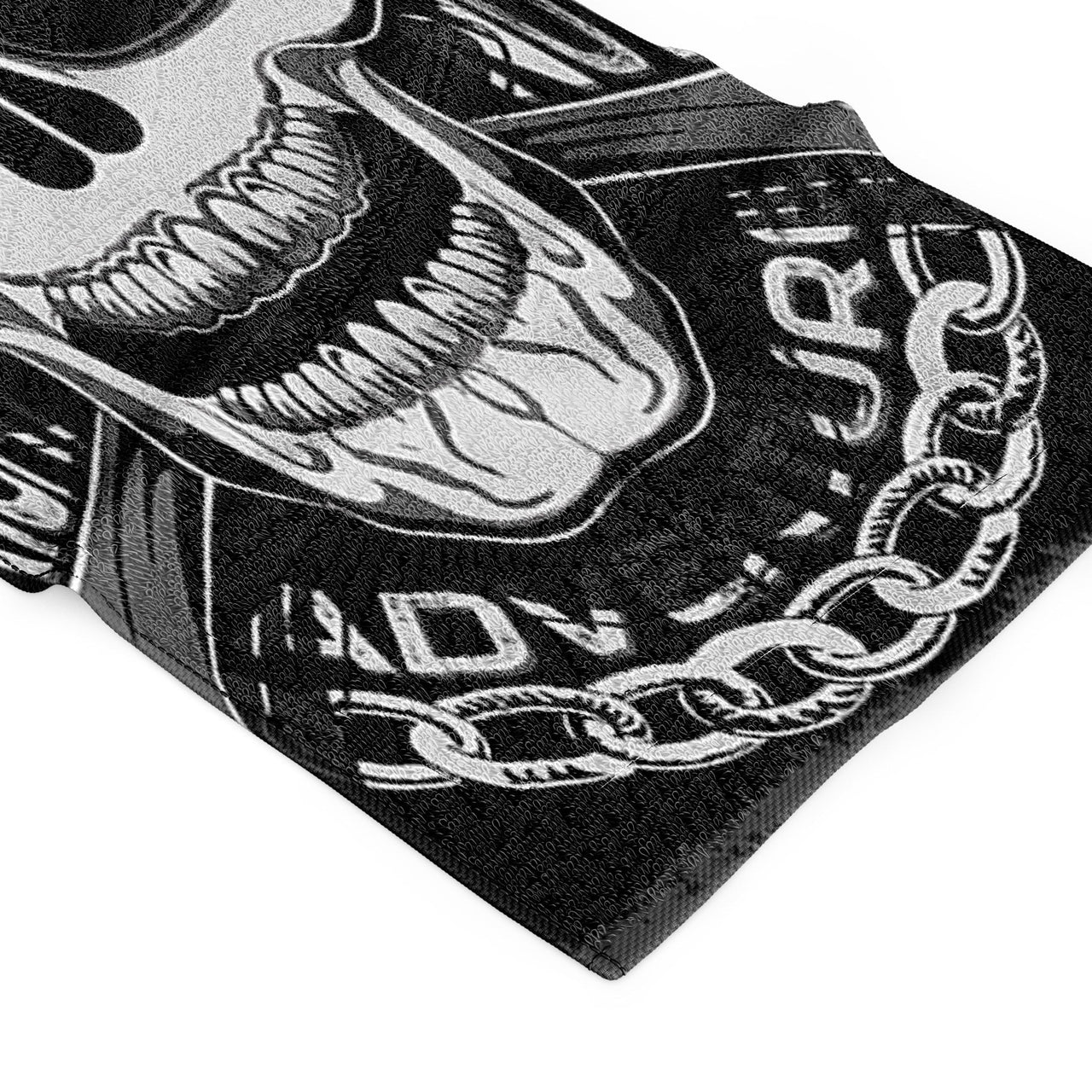 Serviette Tête de Mort Casque