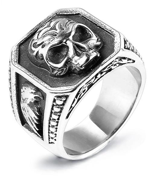 Chevalière Crâne (Acier)