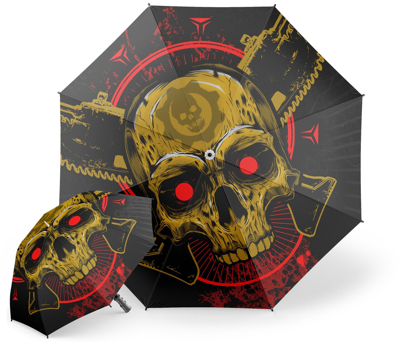 Parapluie Tête de Mort <br/> Yeux Rouges