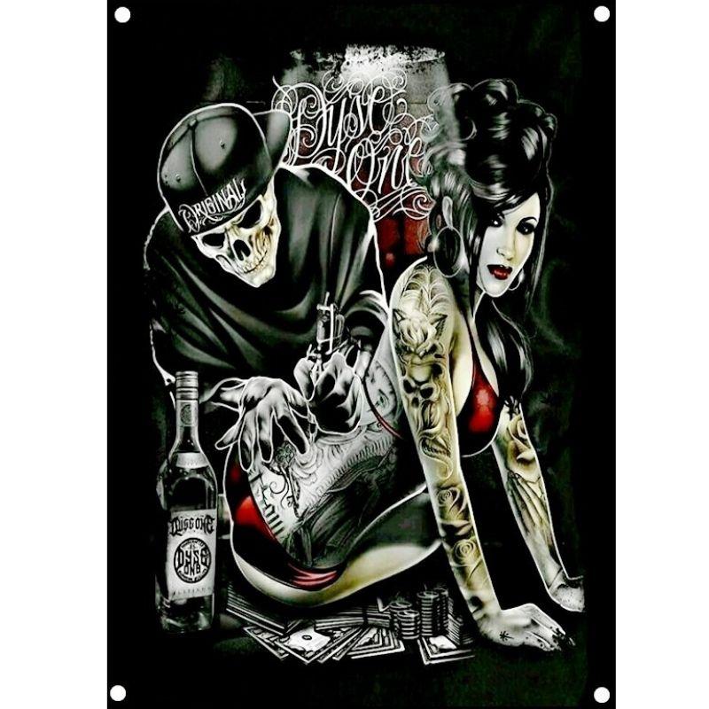 Drapeau Tête de Mort <br/> Tatoo