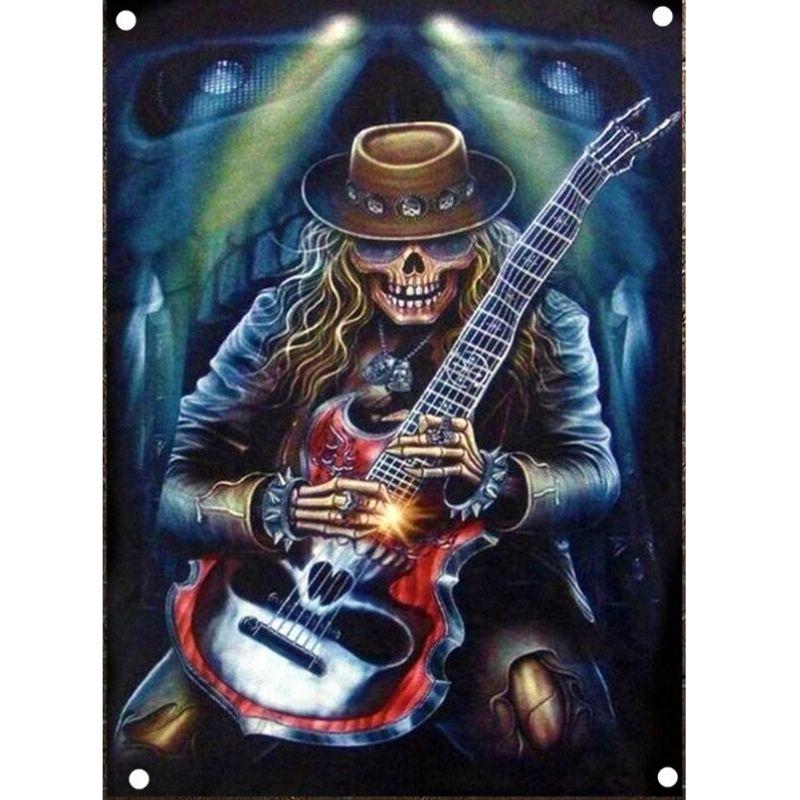 Drapeau Squelette Rock