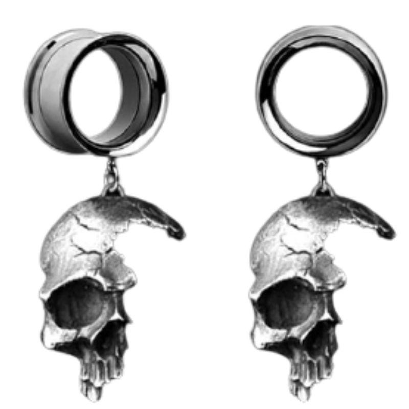 Boucles d'Oreilles Tête de Mort Gothique