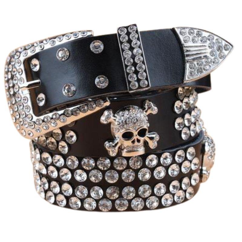 Ceinture Tête de Mort <br/> Strass