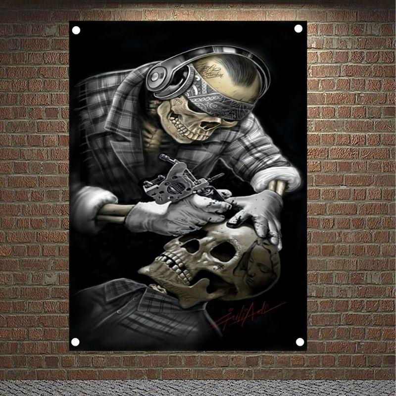 Drapeau Squelette Tatoo