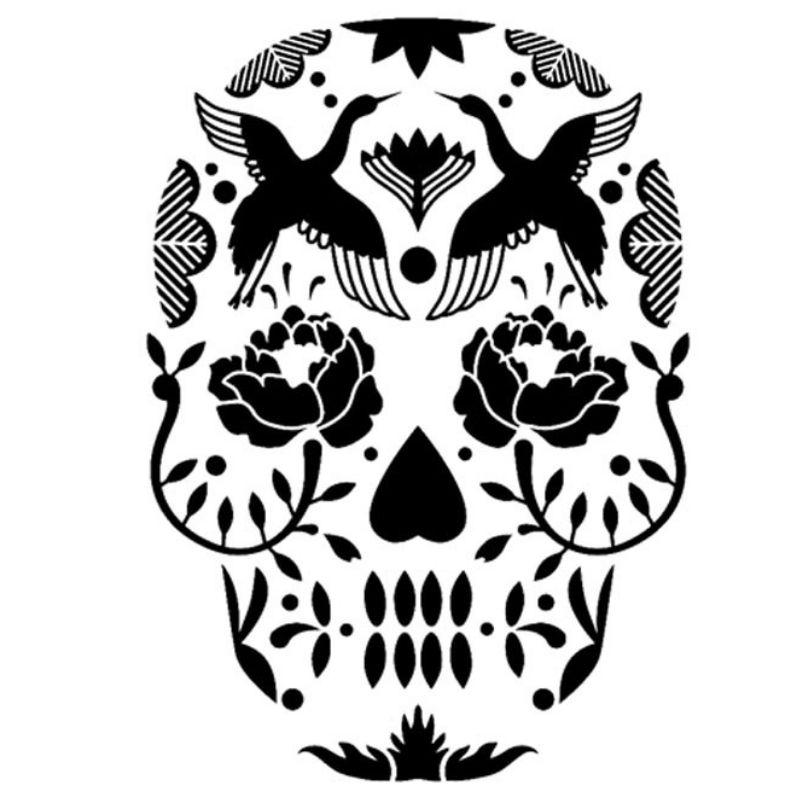 Sticker Tête de Mort Mexicaine Dessin