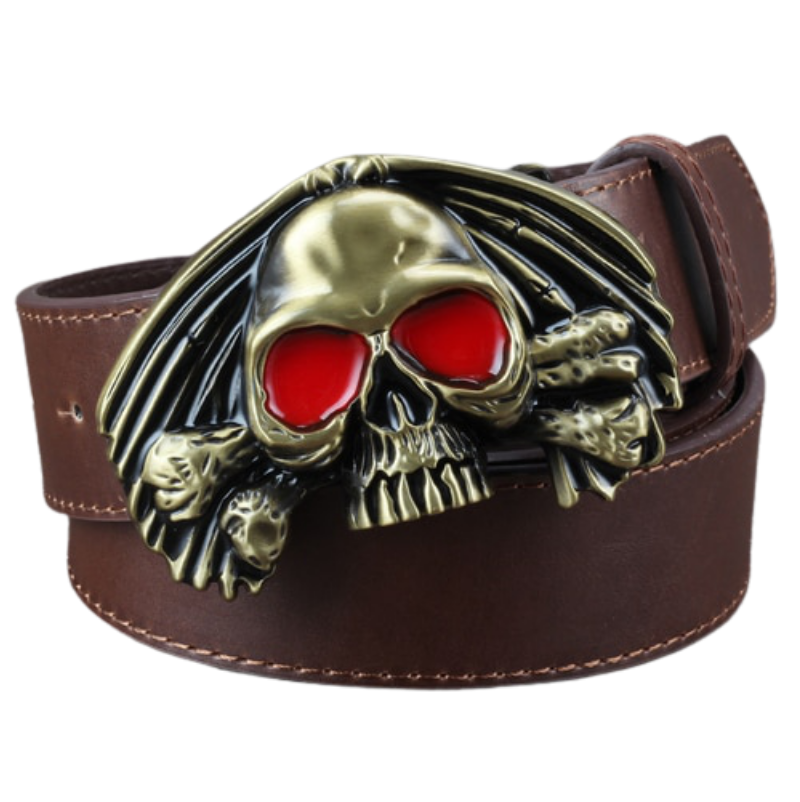 Ceinture Tête de Mort <br/> Yeux Rouges