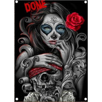 Thumbnail for Drapeau Tête de Mort <br/> Femme Mexicaine