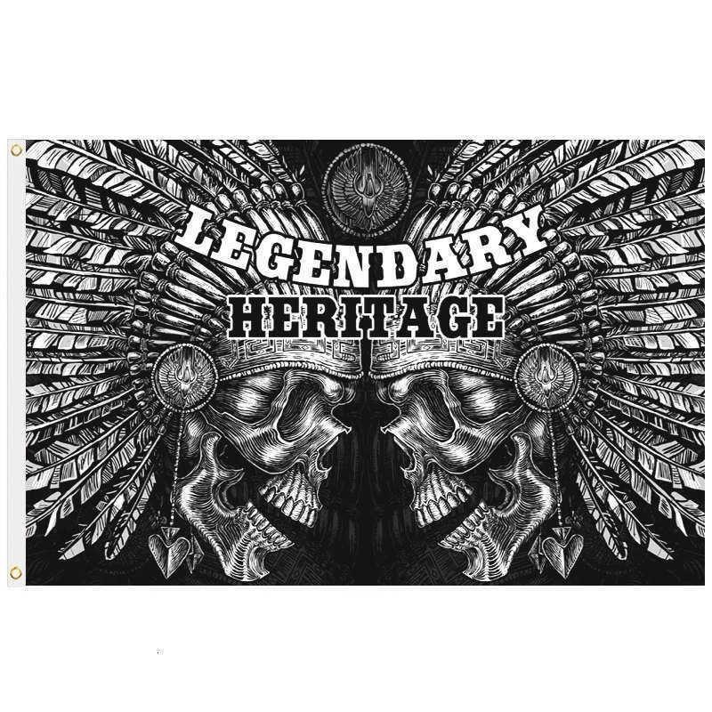 Drapeau Tête de Mort Indien