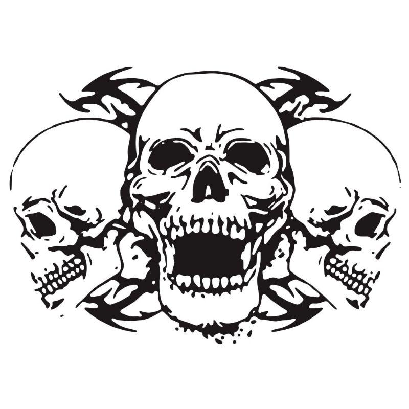 Sticker Tête de Mort Biker