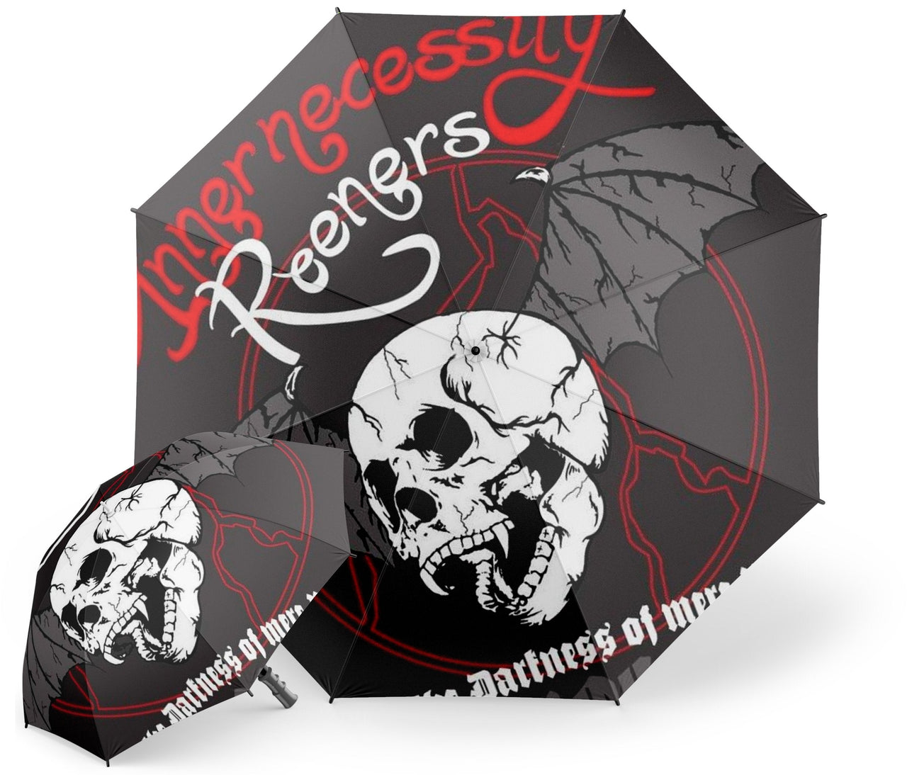 Parapluie Tête de Mort <br/> Chauve Souris