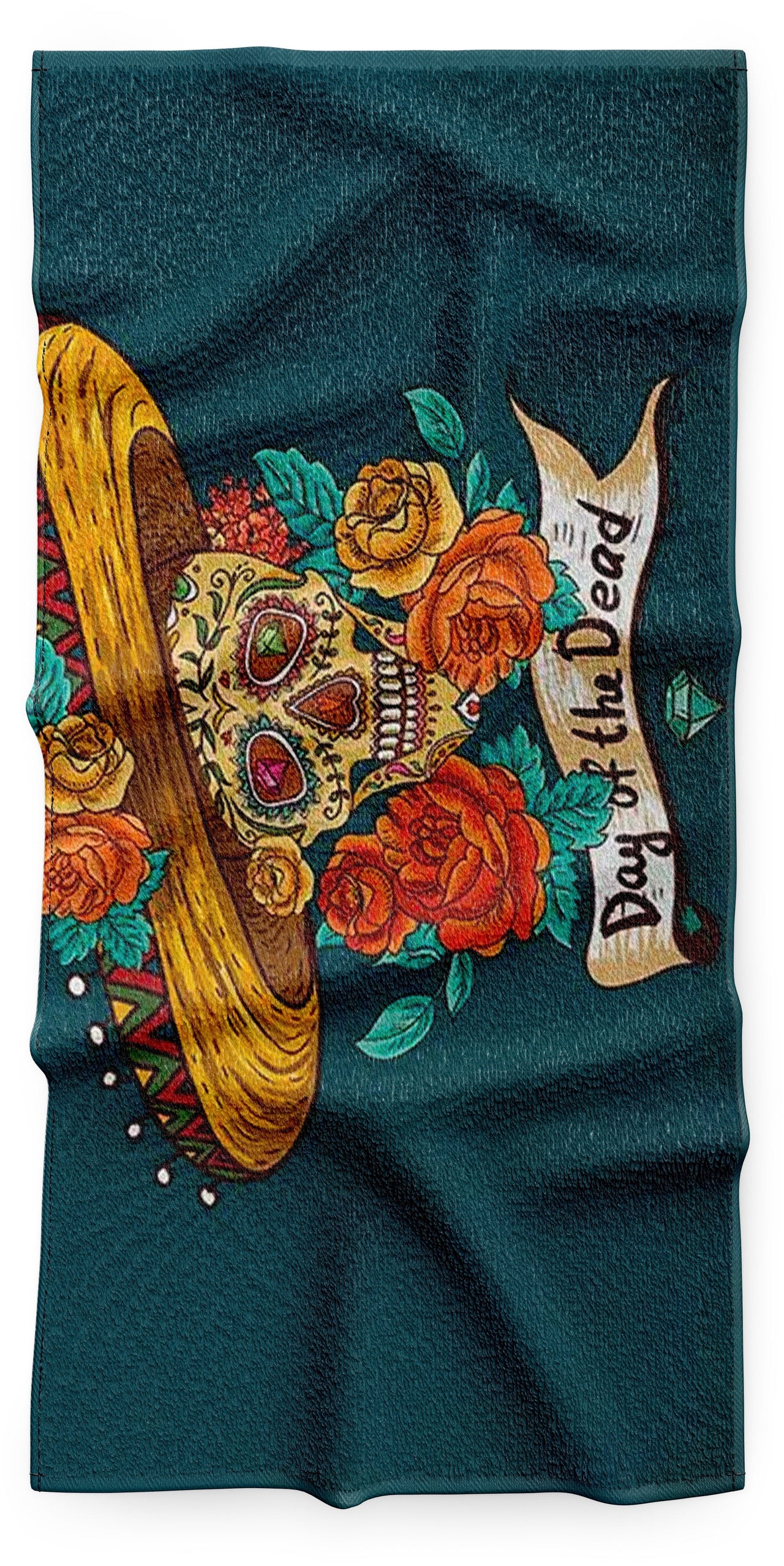 Serviette Crâne Mexicain Couleurs