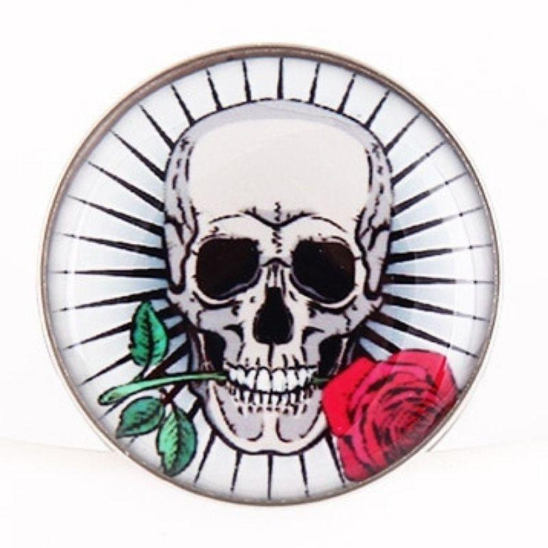 Piercing Tête de Mort Fleurie