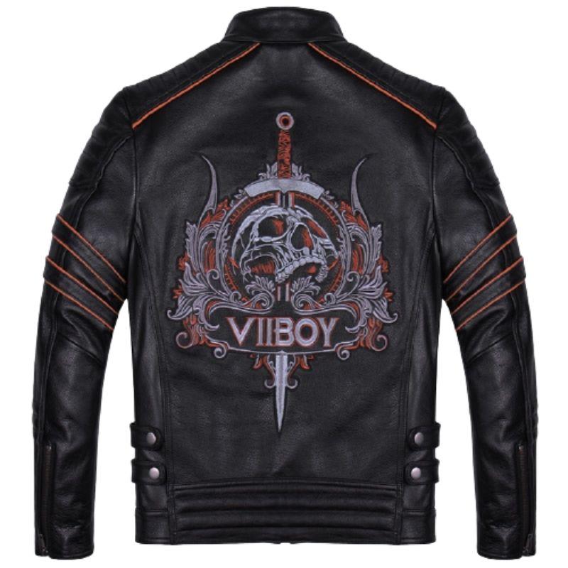 Blouson Cuir Skull