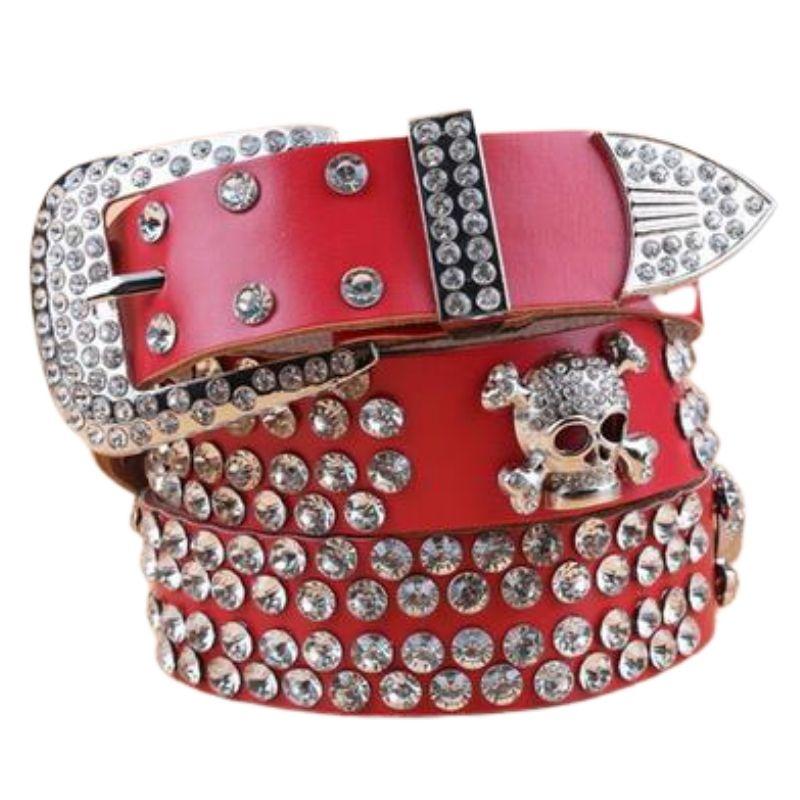 Ceinture Tête de Mort <br/> Strass