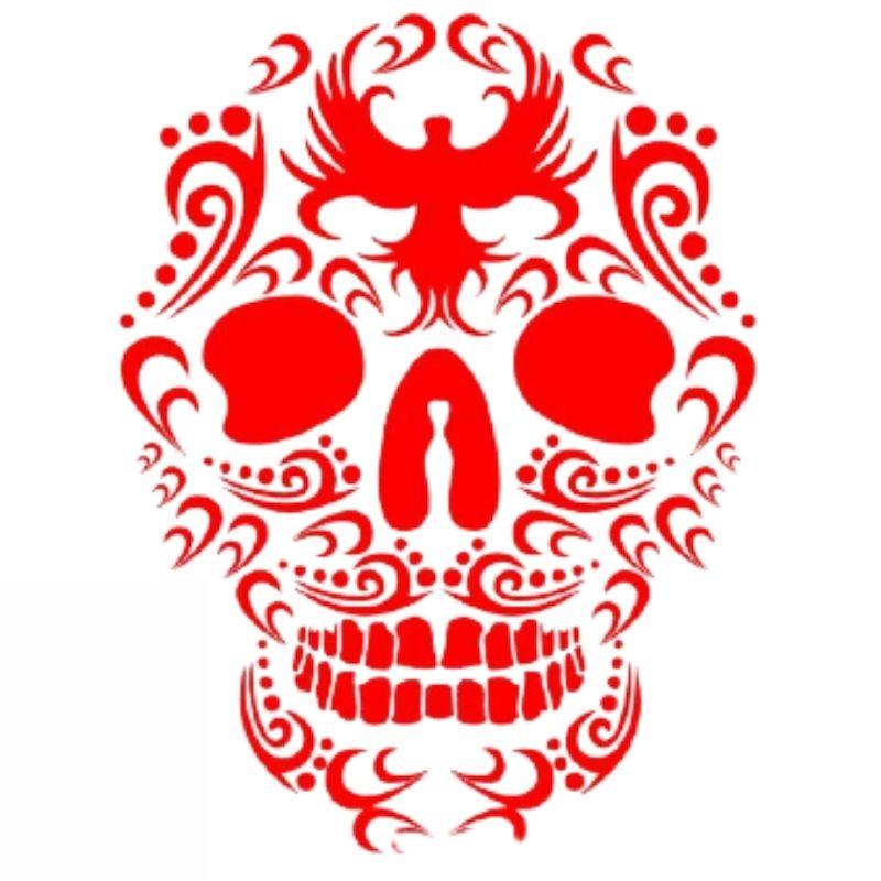 Sticker Crâne Mexicain <br/> Noir et Blanc