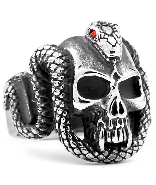 Bague Serpent Strass (Acier)