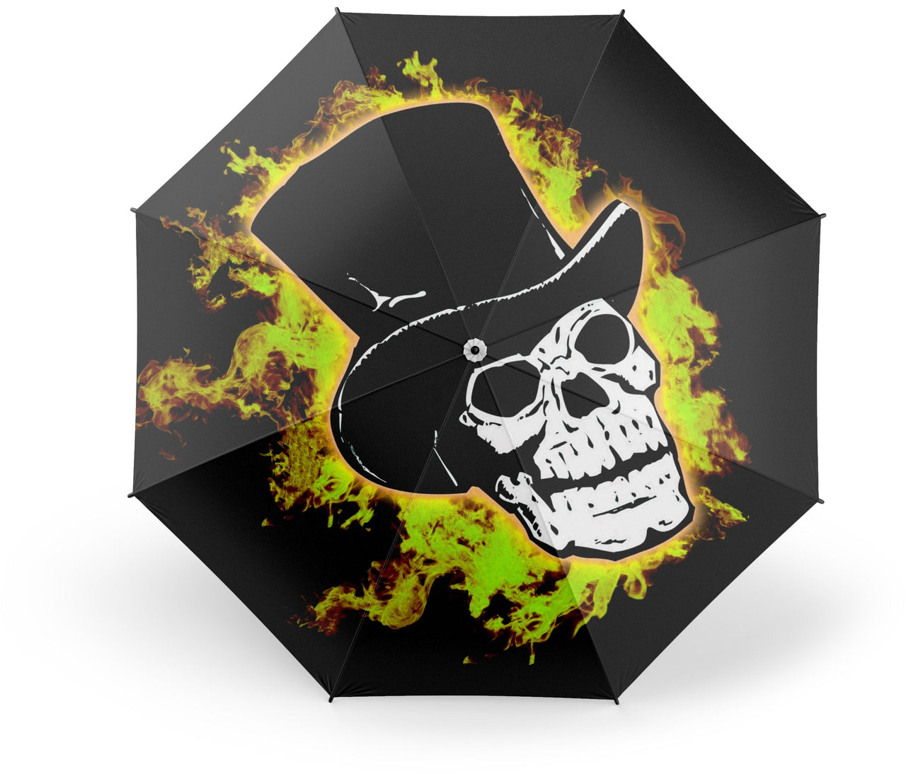 Parapluie Tête de Mort <br/> Flamme