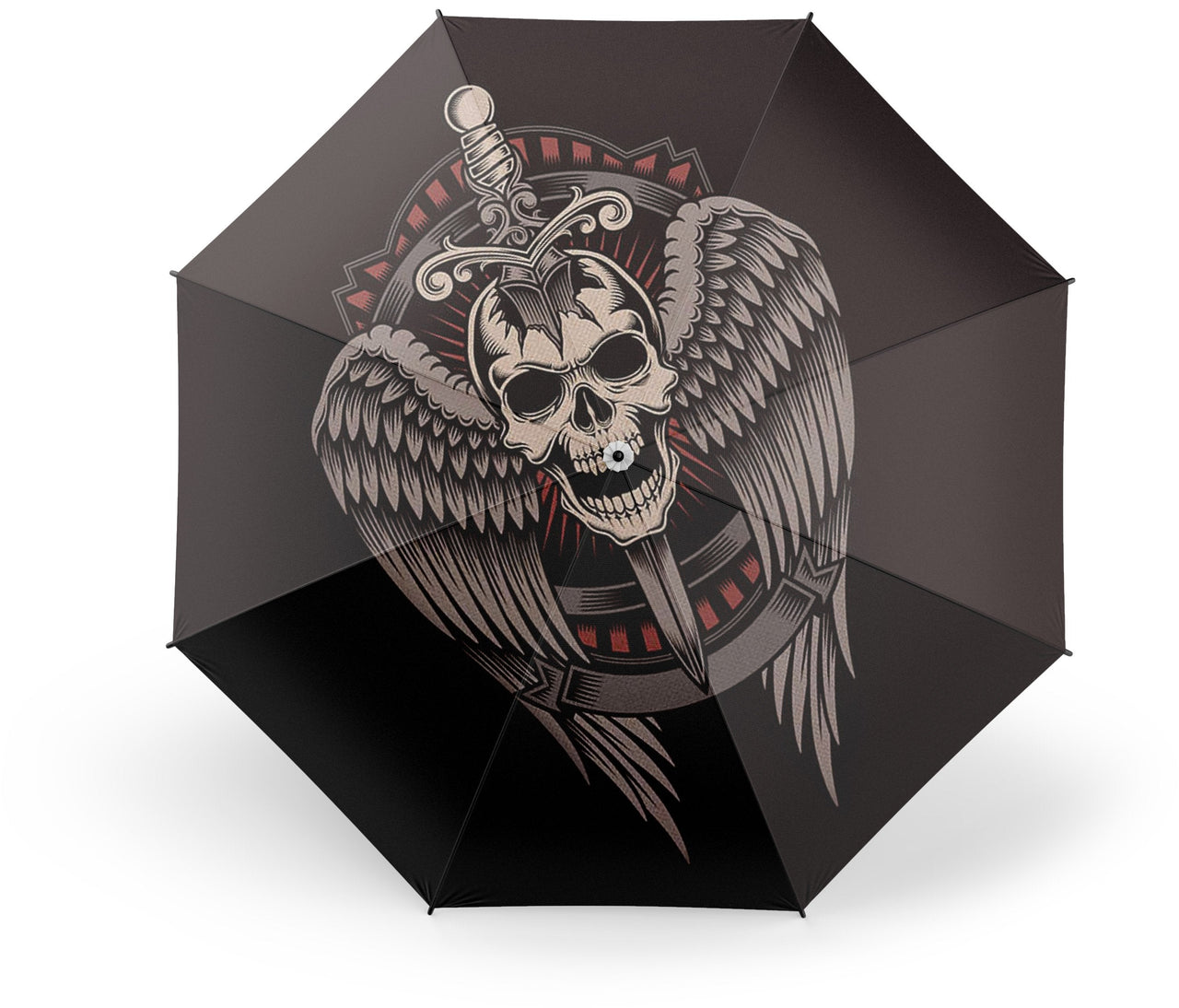 Parapluie Tête de Mort <br/> Aillée