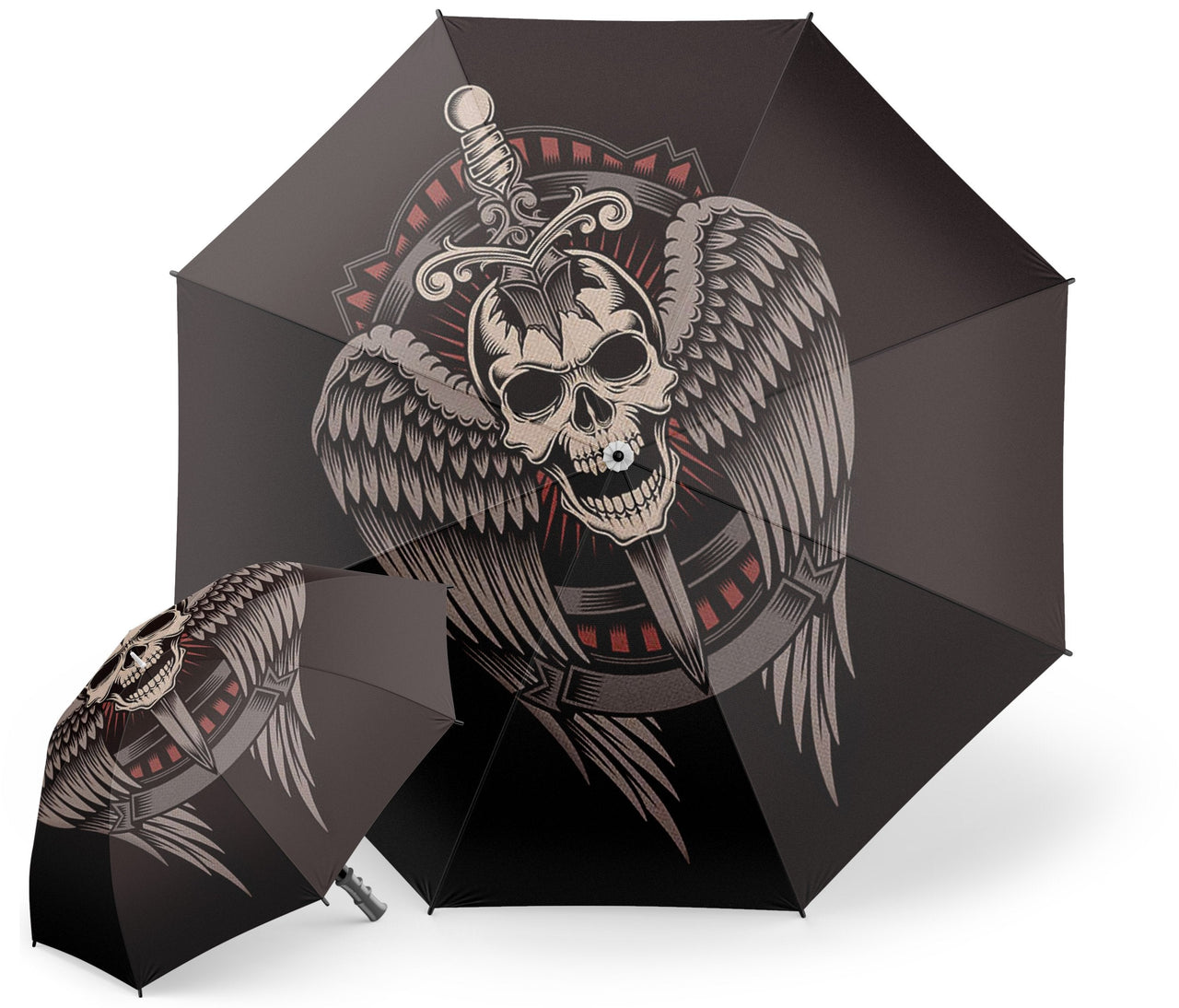 Parapluie Tête de Mort <br/> Aillée