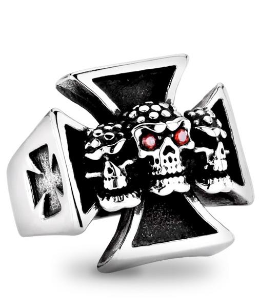 Chevalière Croix de Malte (Acier)