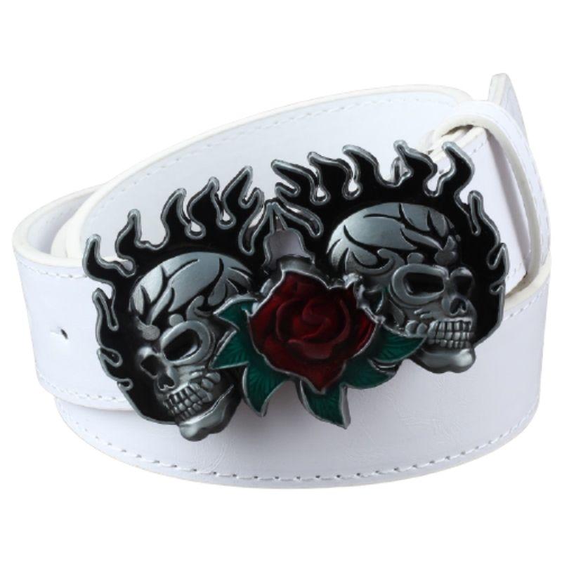 Ceinture Tête de Mort <br/> Flamme