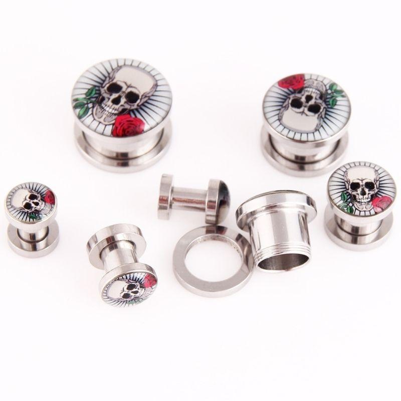 Piercing Tête de Mort Fleurie