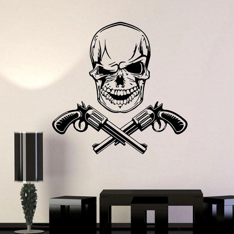 Sticker Skull Gun