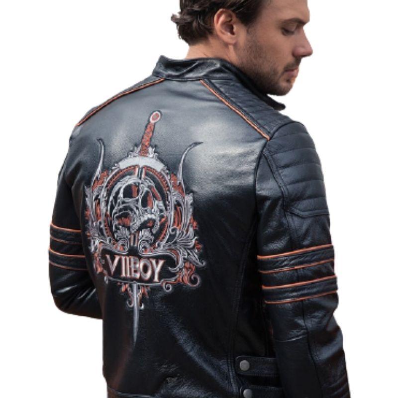 Blouson Cuir Skull