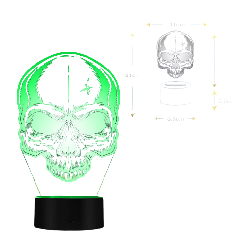 Lampe LED Tête de Mort