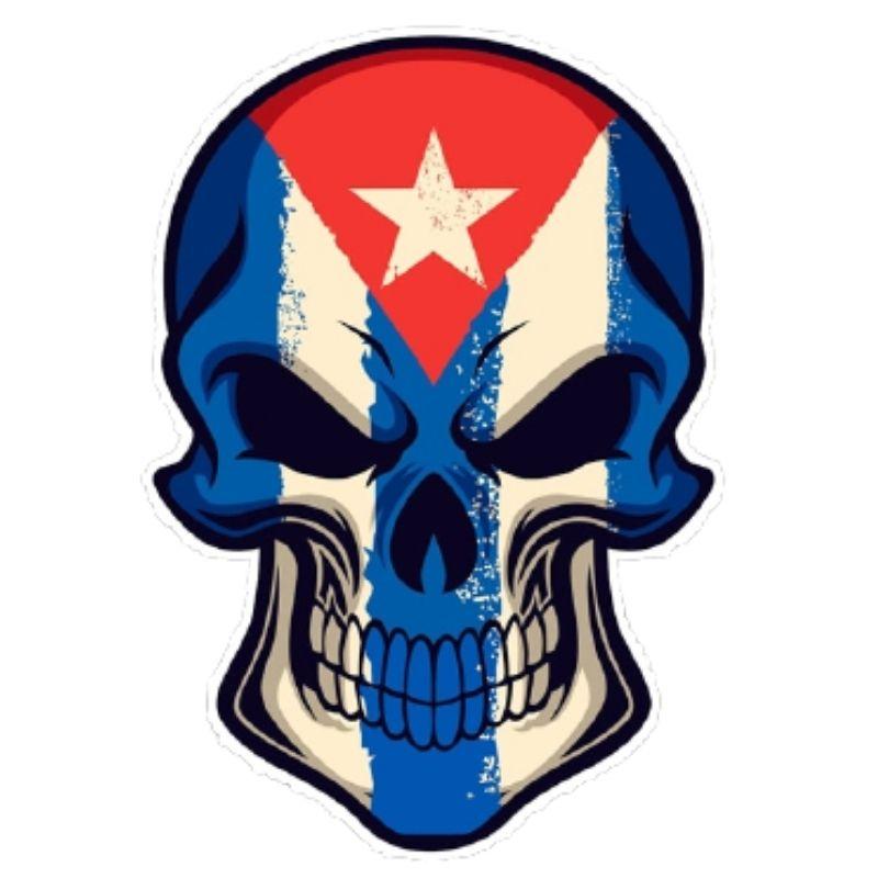 Sticker Tête de Mort Cuba