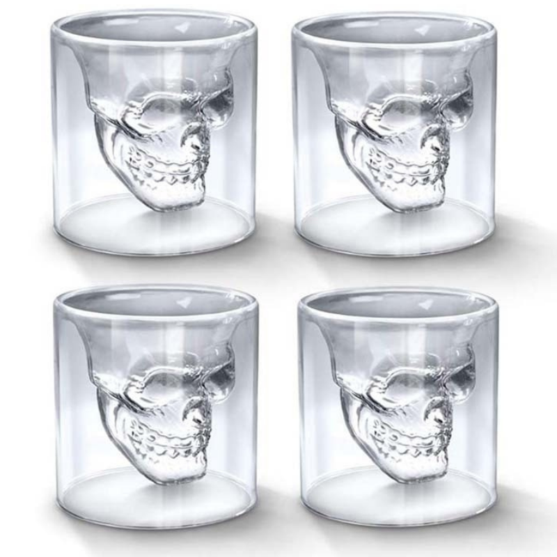 Verre Double Paroi Tête de Mort