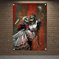 Thumbnail for Drapeau Squelette Amoureux