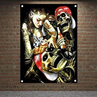 Thumbnail for Drapeau Squelette Gothique