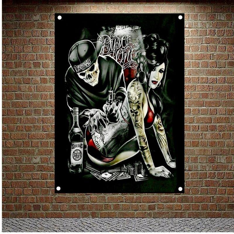 Drapeau Tête de Mort <br/> Tatoo