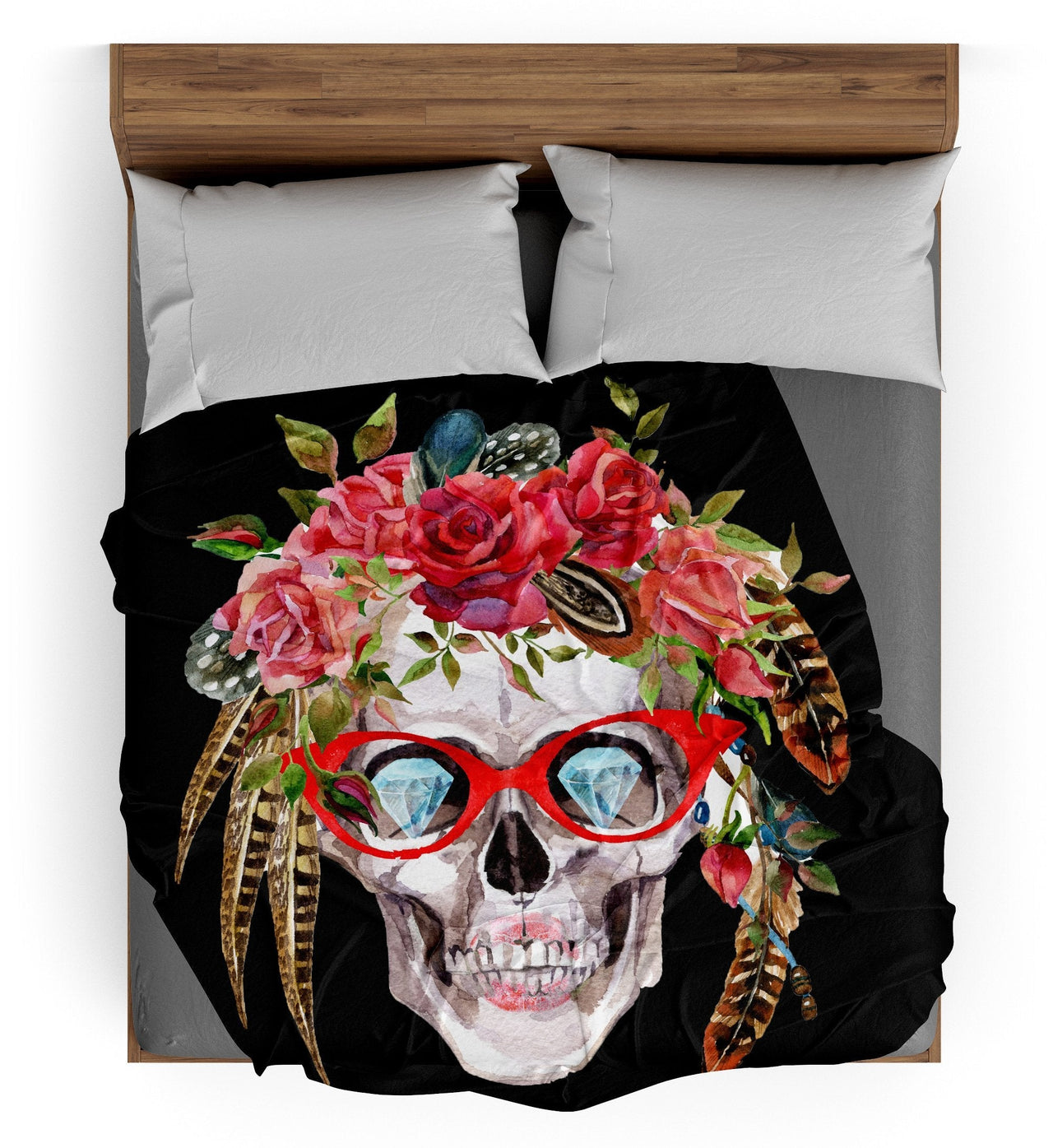 Plaid Tête de Mort Hipster