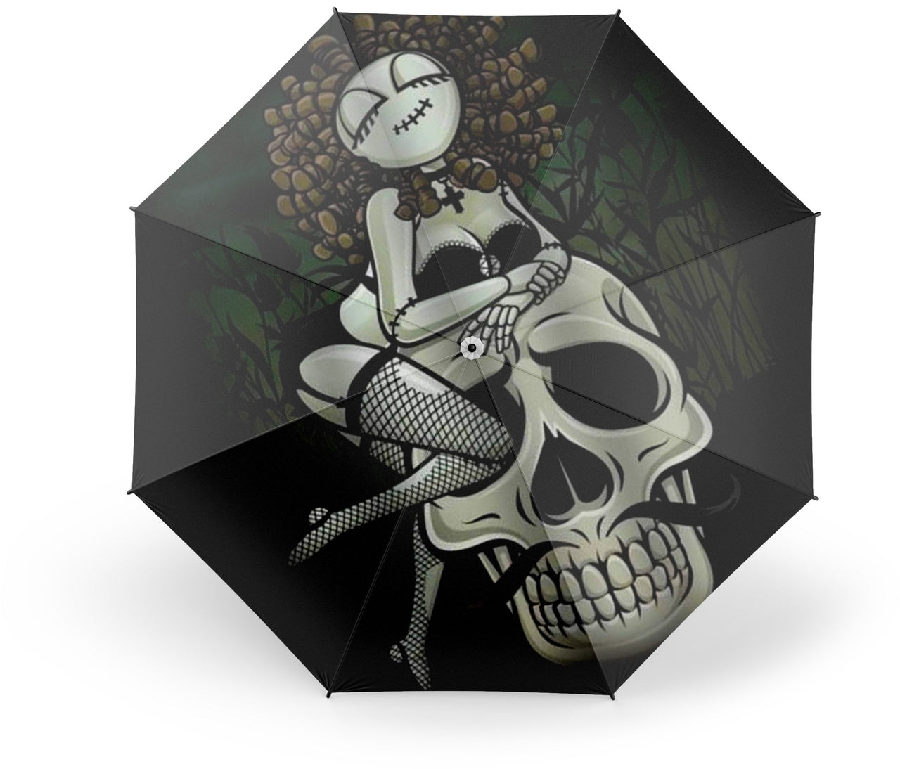 Parapluie Tête de Mort <br/> Moustache
