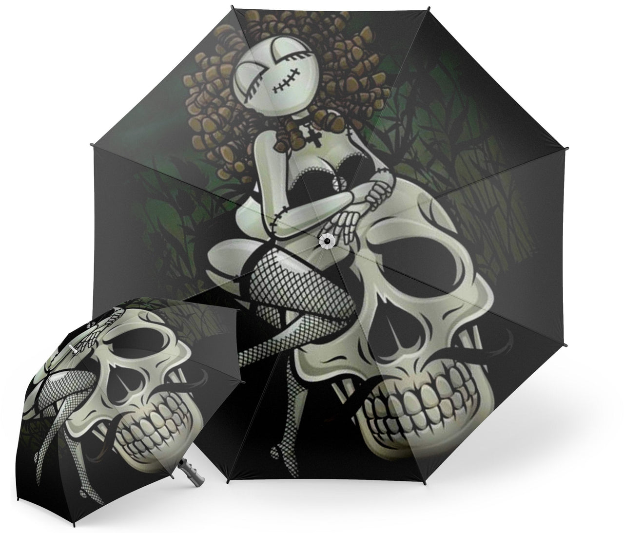 Parapluie Tête de Mort <br/> Moustache