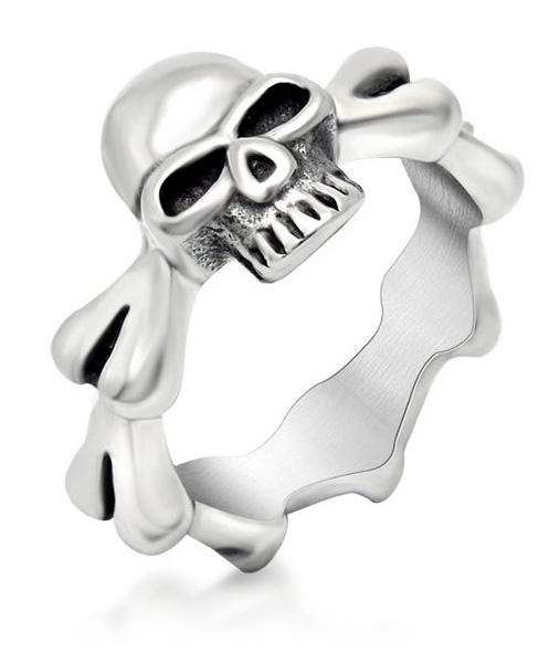 Bague Skull Rock (Acier)