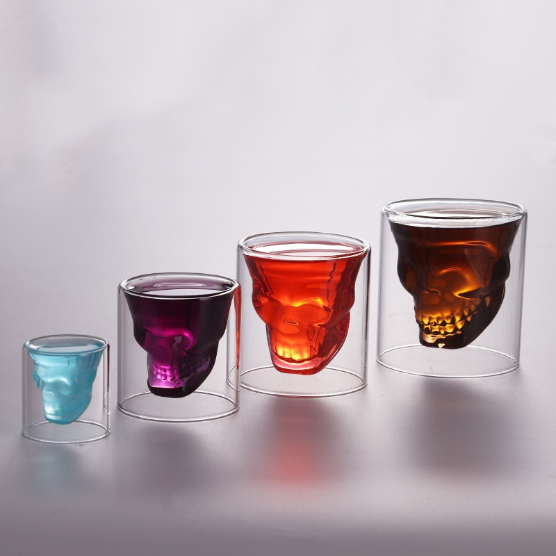 Verre Double Paroi Tête de Mort