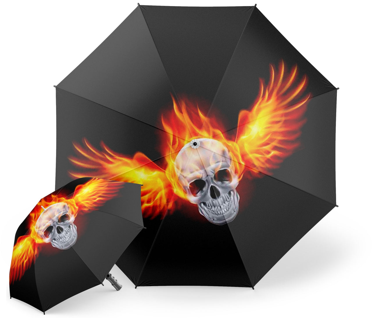 Parapluie Tête de Mort <br/> En Feu