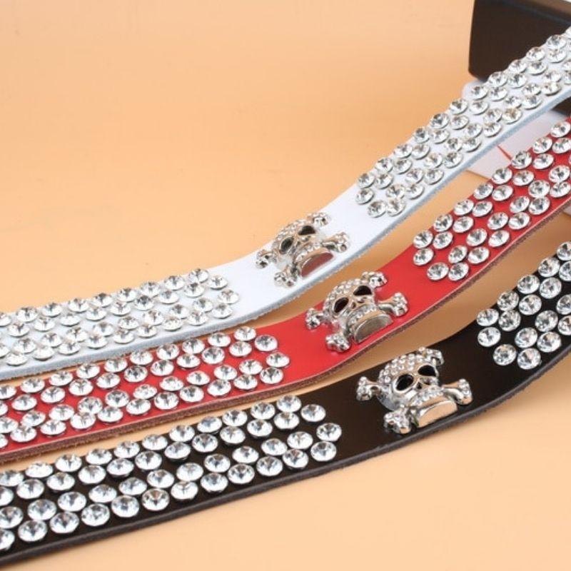 Ceinture Tête de Mort <br/> Strass