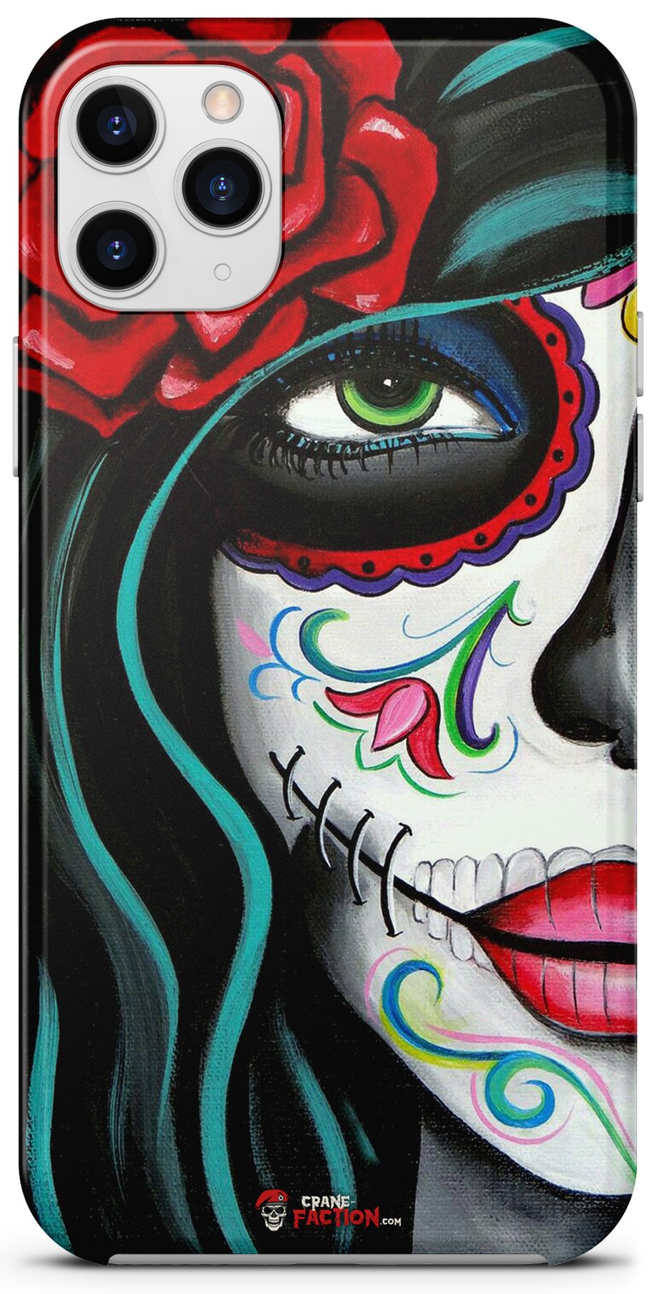 Coque Tête de Mort Femme Mexicaine Maquillage (iPhone)