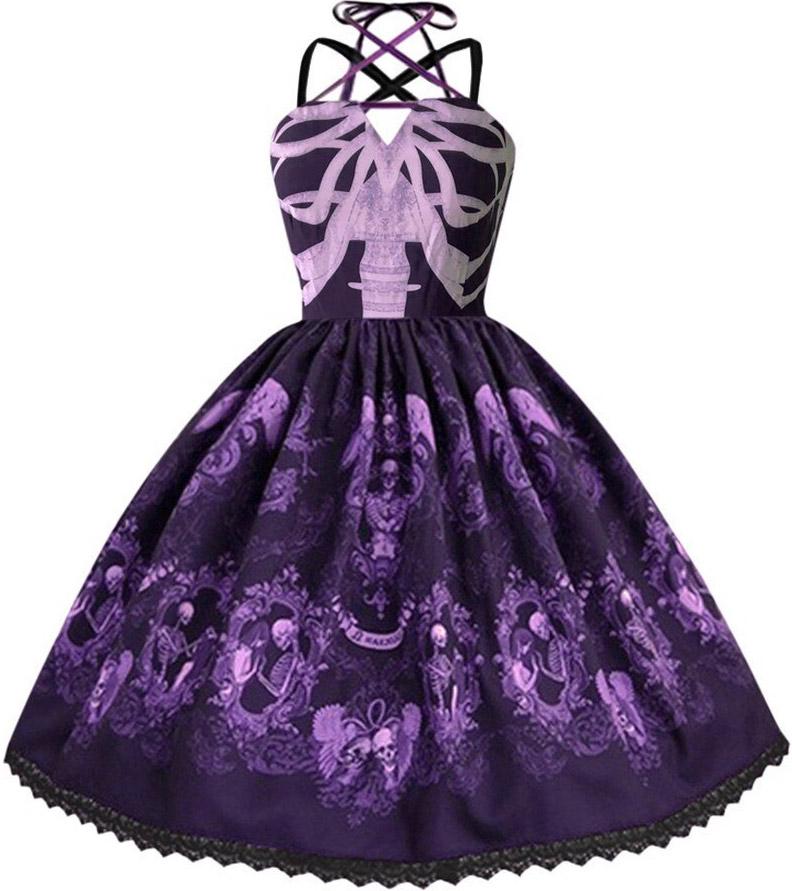 Robe Squelette Violet